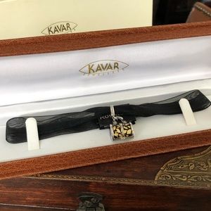 Rosato Bags Silk Choker with 2 14k Rosato Bags